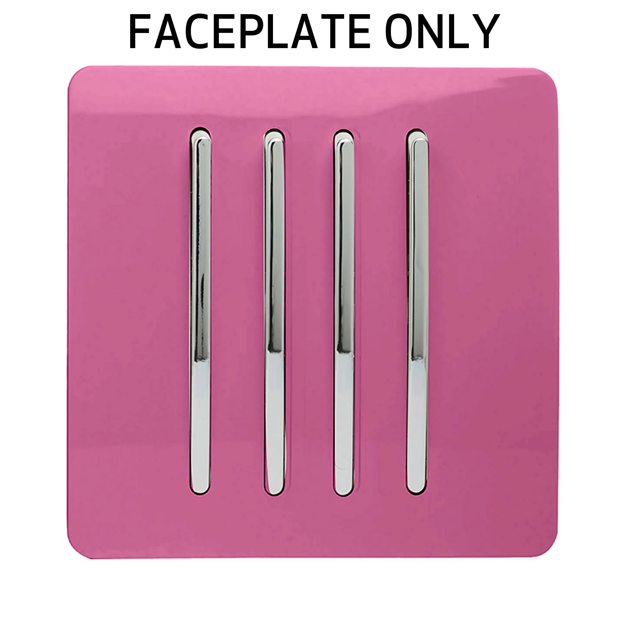 ART-SS8PK-SP  (FACEPLATE) 4 Gang 2 Way Rocker Light Switch 10AX Single Plate Pink